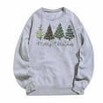 thumbnail image 3 of Christmas Shirt Womens Plaid Print Tree T Shirt - Xmas Long Sleeve Sweatshirt Holiday Shirts Tops, 3 of 3