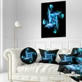 thumbnail image 3 of Designart Multi Colored Blue Stained Glass - Floral Throw Pillow - 12x20, 3 of 5