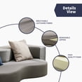thumbnail image 4 of ZAFLY Canapé-Lit Futon Format Grand, Canapé Convertible Pliable, Canapé de Sol Convertible en Lit, Gris Pâle, 4 of 5