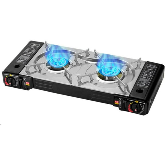 WSYW Propane Gas Cooktop, 2 Burners Stove Portable Gas Stove, Double Auto Ignition Camping Burner LPG for RV, Outdoor Kitchen,Camping