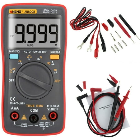 ANENG AN8008 True RMS Wave Output Digital Multimeter 9999 Counts Backlight AC DC Current Voltage Resistance Frequency Capacitance Test Equipment Square Wave