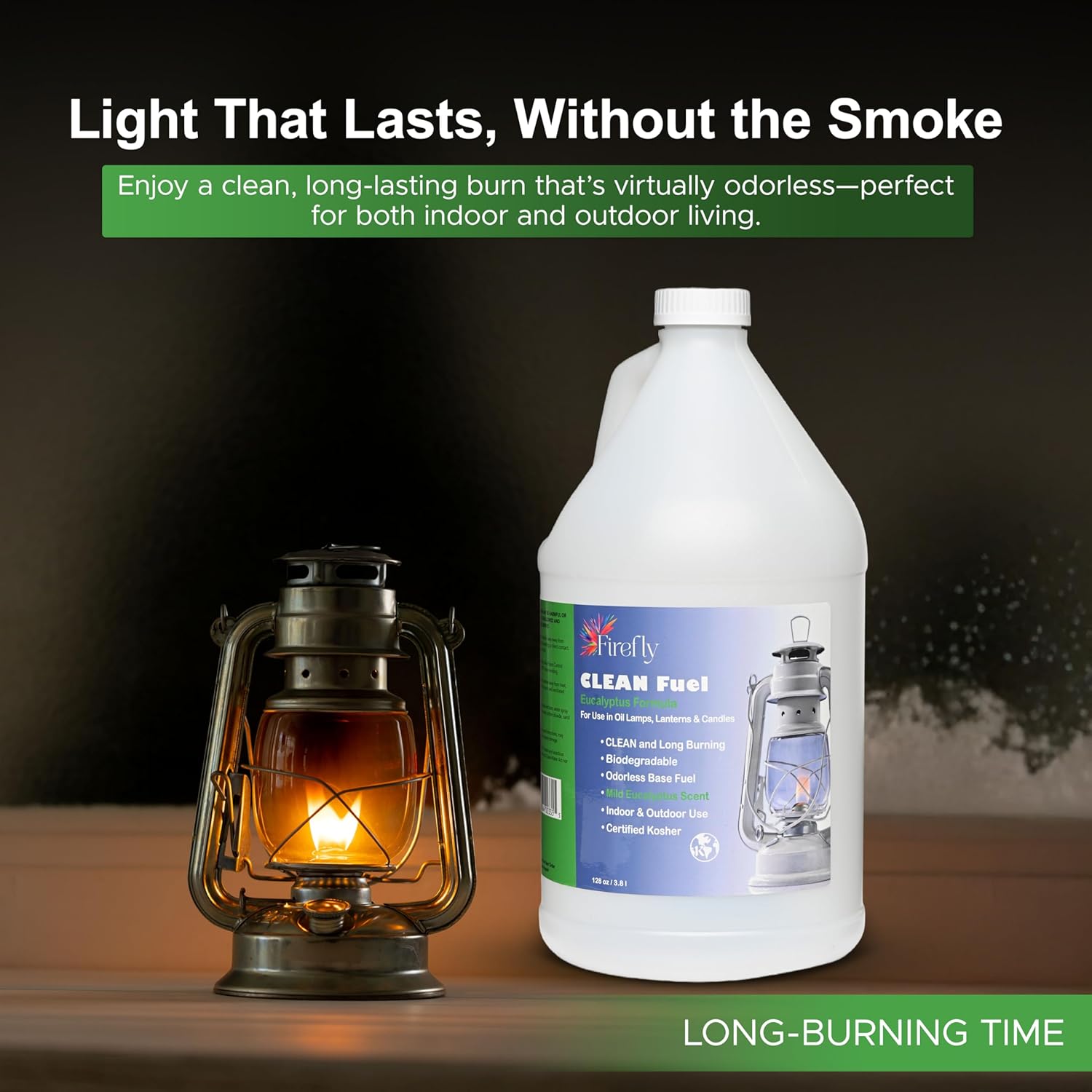 Firefly Fuel Eucalyptus Clean Fuel Lamp Oil - Smokeless and Odorless - 1 gal