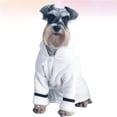 thumbnail image 2 of Miangastore Creative Dog Bathrobe High Absorbent Quick-drying Robe Warm Animal Pajamas Hooded Bathrobe for Pet Dog Cat (White, Size XL), 2 of 9