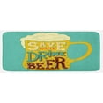 thumbnail image 1 of Retro Kitchen Mat, Save Water Drink Beer Sixties Style Fun Party Drinks Alcohol, Plush Decorative Kitchen Mat with Non Slip Backing, 47" X 19", Multicolor White, by Ambesonne, 1 of 1