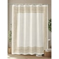thumbnail image 4 of Shower Curtain Greek Key Design Shower Curtains for Bathroom, Waterproof Polyester Shower Curtain Set with Hooks, Standard Size 66" x 72" Geometric, 4 of 6