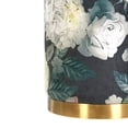 thumbnail image 3 of TOV Furniture Opal Floral Velvet Ottoman with Gold Base, 3 of 6