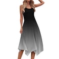 thumbnail image 6 of Uaswgudfs Women’s Sleeveless Round Neck Midi Dress - Asymmetrical Hem Knee-Length Sundress with Casual Summer Flowy Tank Design, 6 of 8