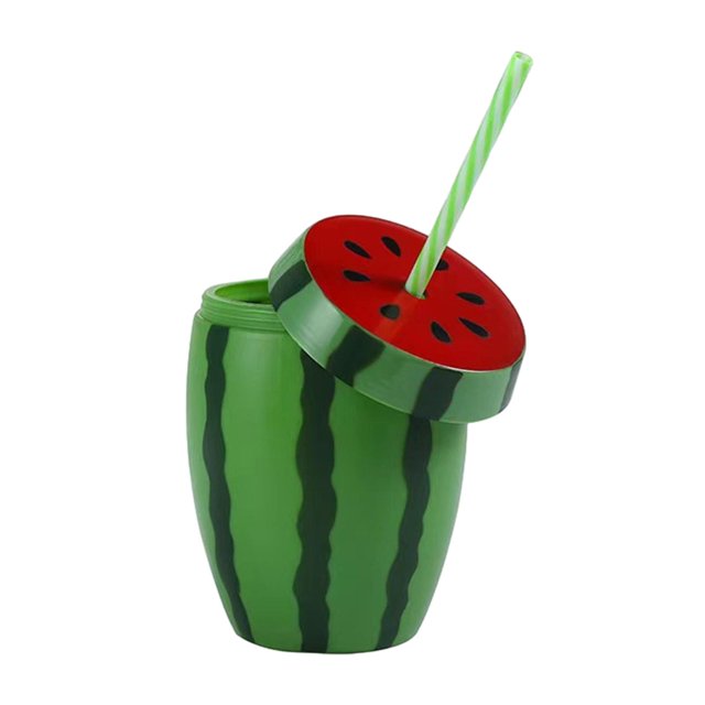 Taza para Beber mayimx Botella de Agua de Dibujos Animados Sandía con Pajita