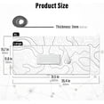 thumbnail image 3 of Large Gaming Mouse Pad with Stitched Edges, Minimalist Topographic Map Desk Mat, Extended XL Mousepad with Anti-Slip Base, Cool Desk Pad for Keyboard and Mouse, 35.4 x 15.7 in, White, 3 of 6