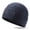 Dark blue, variant on Tactical Grid Fleece Beanie with American Flag Embroidery, Warm Stretch Skull Cap, Lightweight Watch Cap for Men Women, Winter Outdoor Hat