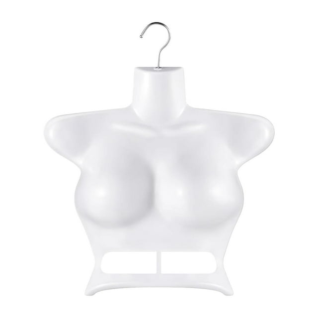Maniquí colgante Torso femenino Medio cuerpo Exhibición Torso de cuerpo de mujer Forma de vestido para Blanco