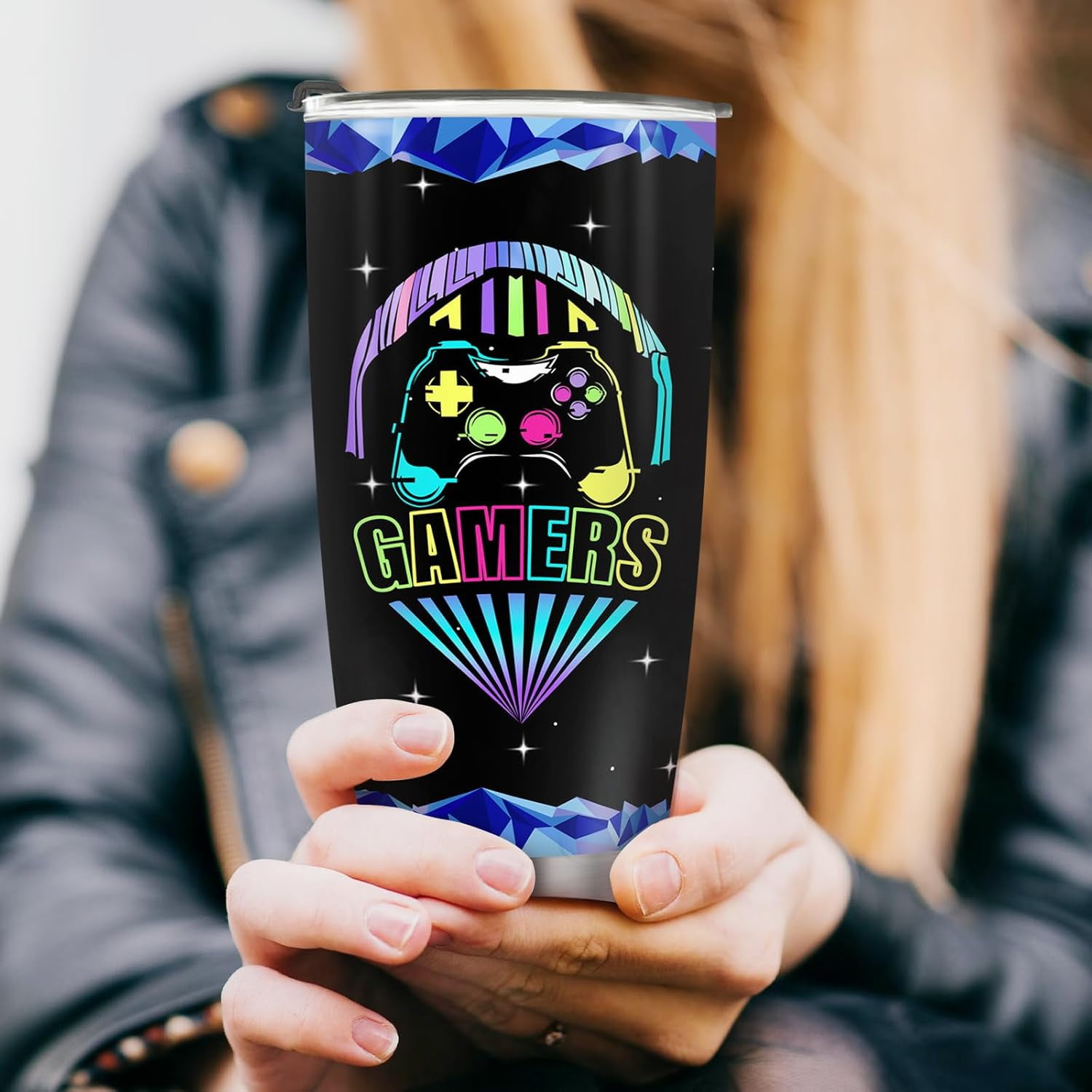 Gaming Mug Tumbler Boys Teens Gifts - Gamer Gamepad Presents for Kids Toddlers Son Easter Birthday Christmas Game Controller Cup for Husband Father Dad Coffee Tumbler 20oz Stainless Steel