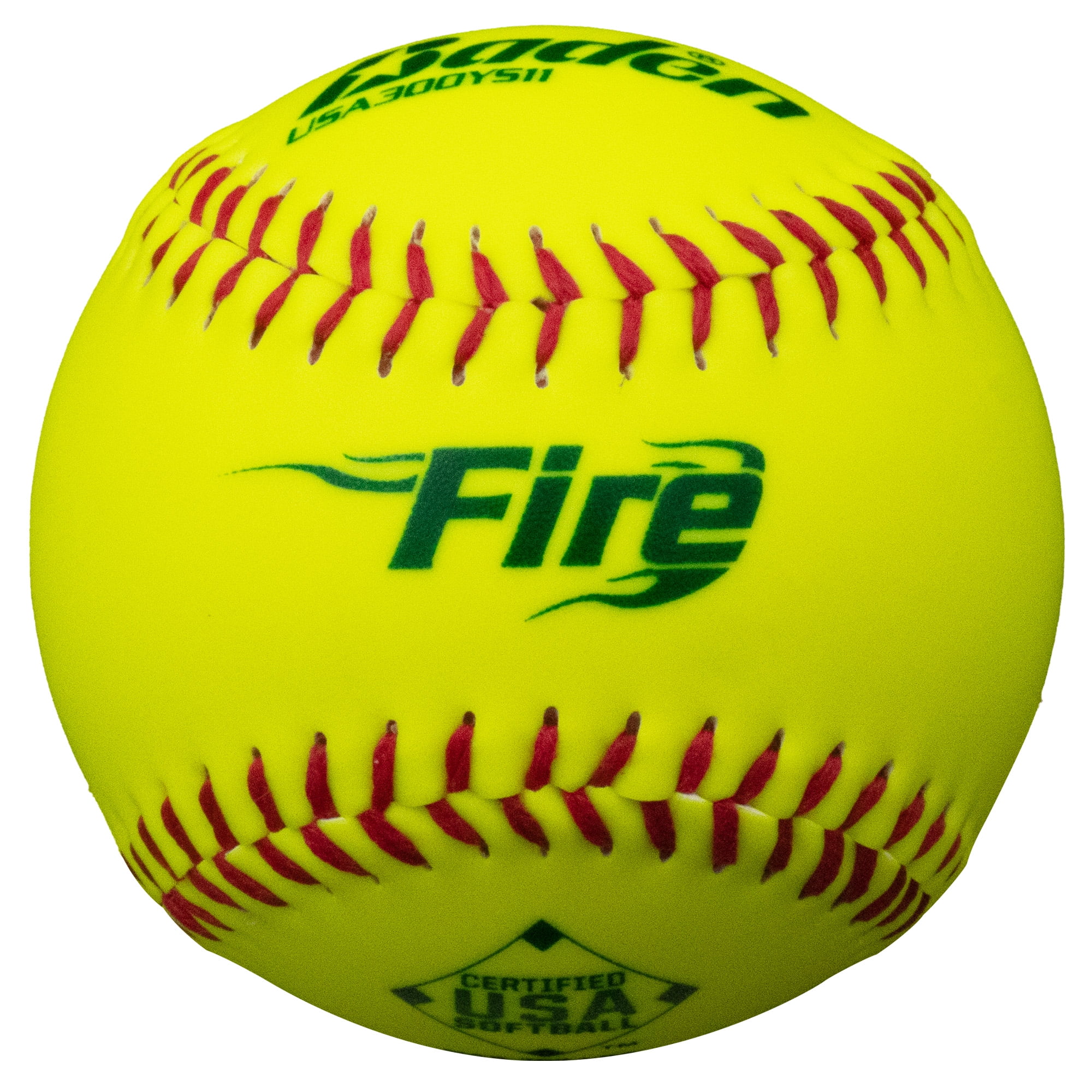 Balle De Softball Baden Fire Slowpitch - Boîte De 12 Balles Jaunes, Neuves