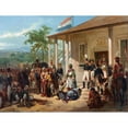 thumbnail image 2 of Nicolaas Pieneman 14x12 Gold Ornate Wood Frame and Double Matted Museum Art Print Titled - The Arrest of Diepo Negoro by Lieutenant-General Baron De Kock (C. 1830 - C. 1835), 2 of 4