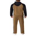 thumbnail image 3 of Men‘s Fitness Sports Pants Set Contrast Color Patchwork Drawstring Hooded Large Pocket Sweater + High Stretch Pants, 3 of 9