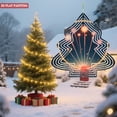 thumbnail image 3 of Metal Hanging Christmas Tree Wind Spinner - Vibrant Fireworks Design Festive Garden Decoration for Yard & Outdoor Spaces, 3 of 7