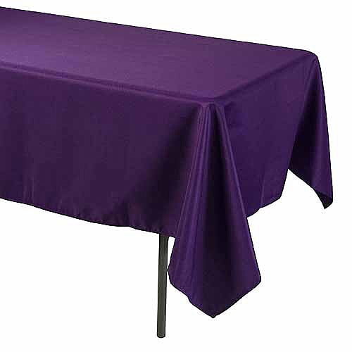 LinenTablecloth 60 x 126-Inch Rectangular Polyester Tablecloth Purple