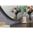 thumbnail image 5 of Metal frame round mirror 45 inch in silver, 5 of 7