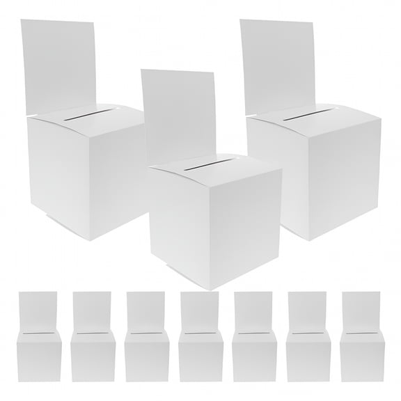 CCOCC 10pcs Empty Raffle Ticket Boxes Voting Boxes Graduation Party Raffle Box