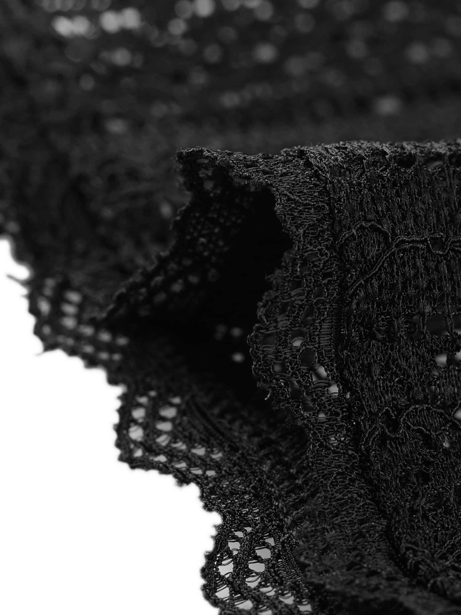 DARING DIVA Plus Size Lace Shrugs Sheer Short Sleeve Bolero Tops 1X Black
