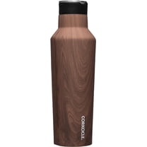 Corkcicle Luxe 20 Oz Sport Canteen Stainless Steel Water Bottle, Walnut