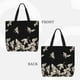 thumbnail image 2 of Fotbe Japanese White Cranes Bolsa Tote con Estampado para Mujer, Bolsos con Cremallera, Bolsa de Hombro Casual de Gran Capacidad con Bolsillos Internos, 2 of 7
