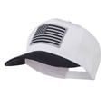 thumbnail image 2 of Grey American Flag Patched Pro Style Cap - Navy White OSFM, 2 of 5