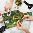 thumbnail image 4 of Country Cutting Board, Image of a Japanese Garden with an Old Bridge the Lake Nature Print, Decorative Tempered Glass Cutting and Serving Board, Wine Bottle Shape, Green Orange, by Ambesonne, 4 of 5
