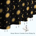 thumbnail image 6 of Black Sun Moon Star Pattern Shower Curtain 72"x84" ,Bathroom Decorative Shower Curtains Set with 12 Hooks,Modern Waterproof Washable Shower Curtain, 6 of 6