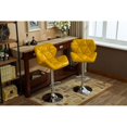 thumbnail image 6 of Glasgow Contemporary Tufted Adjustable Height Hidraulic Bar Stools, Set of 2, Yellow, 6 of 10