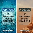 thumbnail image 5 of (2 Pack) If Fire Alarm Sounds Call 911 OSHA Notice Sign 18 Inch X 24 Inch Vinyl Label Decal Sticker Weather Resistant, UV Protected for Workplace, Business, and Construction Site, Made, 5 of 7