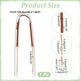 thumbnail image 2 of Imitation Leather Crossbody Purse Straps with Alloy Curb Chain & Swivel Clasp Chocolate 112.5~128.5x1.6x0.4cm, 2 of 7