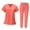 Orange Red, variant on Milaget Women Uniform Scrubs Set Breathable Clothes Nurse Top and Pants with Pockets M