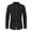 A-Black121, variant on FINALGANG Men Versatile Shirt Solid Color Long Sleeve Stand Collar Buttons Down Shirts Stylish Cardigan Comfort Clothes