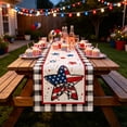 thumbnail image 4 of Linnome Independence Day Table Runner 12.99x72.05 Inch Patriotic Star Stripe Print Polyester for Living Room Coffee Table Kitchen, 4 of 6