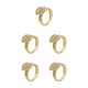 thumbnail image 3 of Jumpingount Anillo de dedo abierto con anillo de plata ajustable único para mujer, anillo con colgante de corazón, anillo ajustable de oro Type2 NO2, 3 of 6