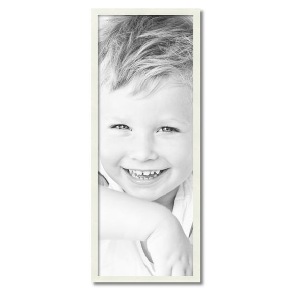 ArtToFrames 15" x 40" White Picture Frame, 15x40 inch White Wood Poster Frame (WOM-5138)