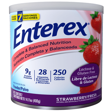 Enterex Complete & Balanced Nutrition Strawberry Powder Drink, 400 g