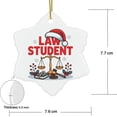 thumbnail image 3 of Law Student Ornament, Christmas Ornament 2025, Personalized Gift for Law Student Class Ceramic Snowflake Ornament Keepsake for Him or Her 211or33, 3 of 5