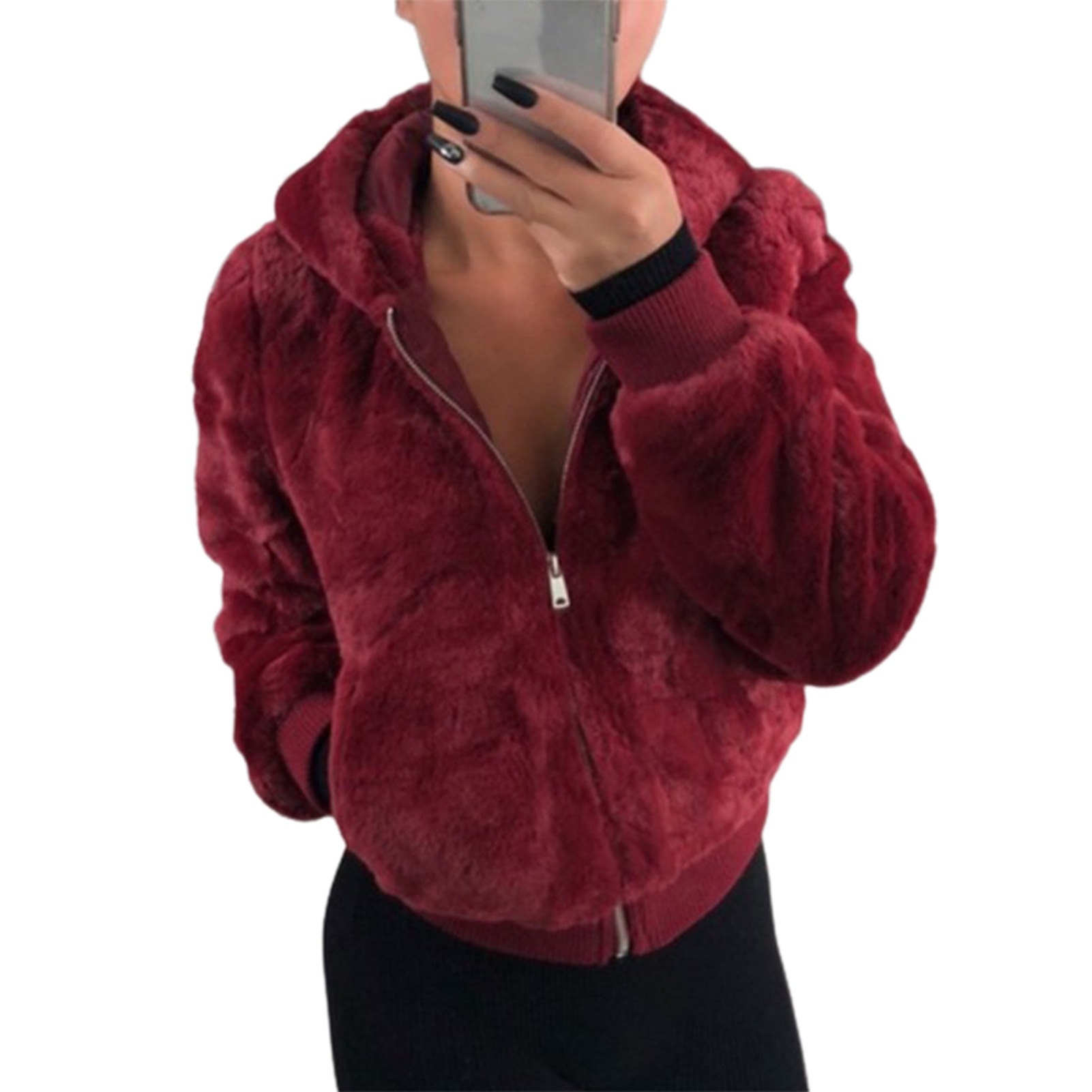 Prosgs Plush Jacket Zipper Closure 