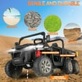 thumbnail image 4 of VIBESPARK 24V 2-Seater Ride on Toys with Remote Control, 6 Wheeler Ride on UTV, 4WD Electric Dump Truck, Motorized Riding Toys w/ Bluetooth, MP3, Music, Battery Display, Suspension, Shovel, 5MPH, 4 of 12