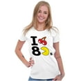 thumbnail image 3 of PACMAN I Love the 80s Cherry Fruit Women's T Shirt Ladies Tee Brisco Brands S, 3 of 5