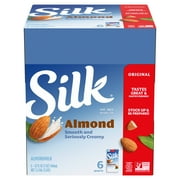 Silk Shelf Stable, Dairy Free, Lactose Free, Gluten Free, Original Almond Milk, 32 fl oz Quart, 6 Count