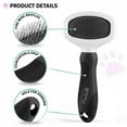thumbnail image 3 of Poodle Pet Slicker Brush for Dogs, Cats, Rabbits - Dog Slicker Brush for Matted/Loose Hair, Fur, Knot - Doodle Brush for Dogs Short Hair & Long Hair - Dog Brush for Goldendoodle Grooming (Black), 3 of 9