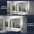 thumbnail image 4 of Rim 48" W x 36" H LED Lighted Bathroom Medicine Cabinets with Mirror - Recessed or Surface Options, 4 of 24