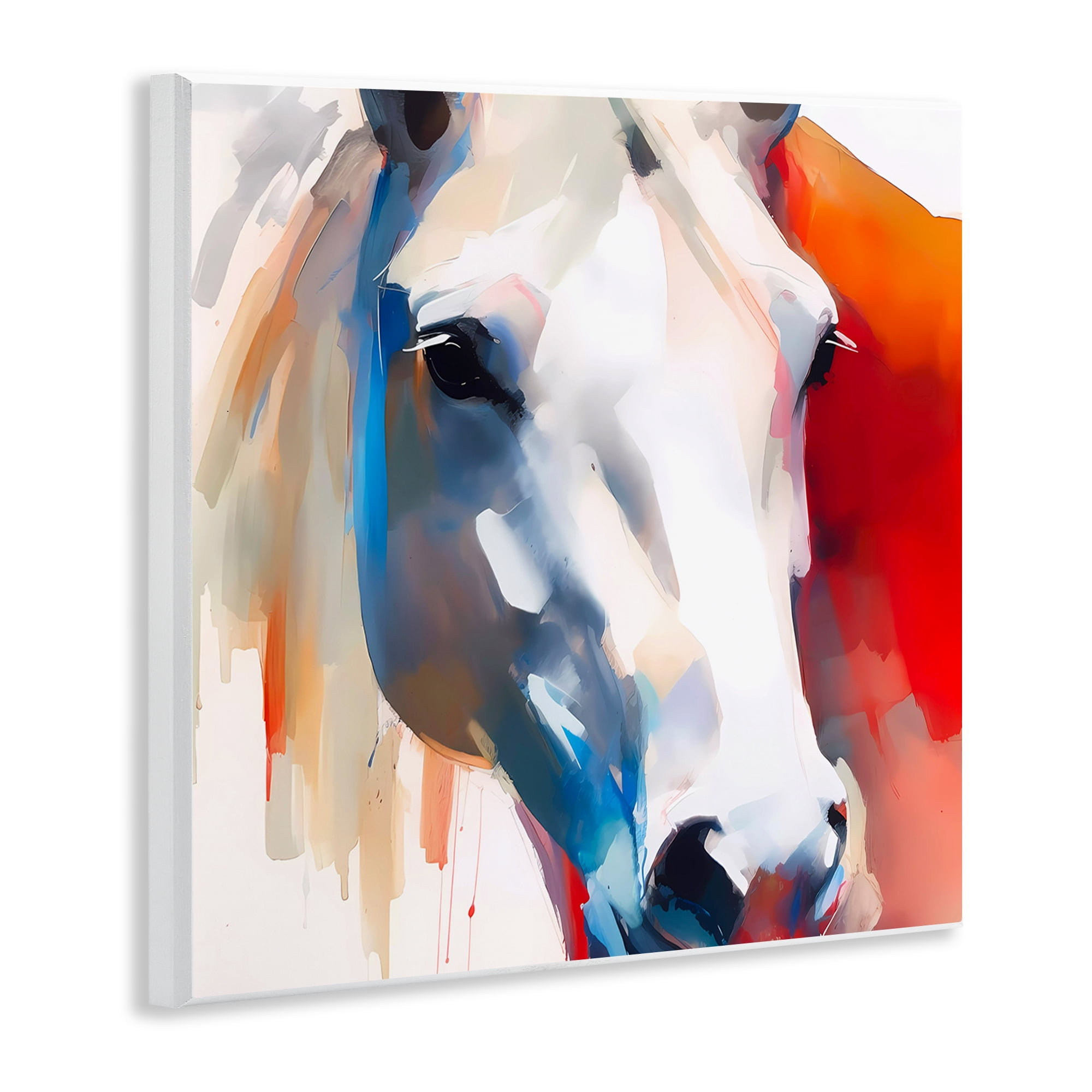 Stupell Industries Horse Close Up Face Animals & Insects Painting Unframed Art Print Wall Art, 12 x 12