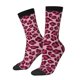thumbnail image 1 of Balery Rose Leopard Print Calcetas Largas con Estampado para Hombre y Mujer – Suaves y Transpirables, Talla Única (US 5-11), 1 of 6