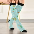 thumbnail image 5 of FREEAMG Christmas Tree Compression Socks for Men & Women Knee High Stockings for Running, Sport, Hiking & Travel, 5 of 7