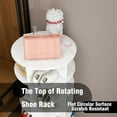 thumbnail image 6 of 7-Tier Rotating Shoe Tower, 360 Spinning, Free Standing Vertical Shoe Rack Holds Over 28 Pairs, Revolving Storage Organizer for Living Room Hallway (7-Tier, White), 6 of 15