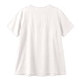 thumbnail image 5 of IWRICH Linen V Neck T Shirts for Women Summer Casual Short Sleeve Tunic Tops Comfy Solid Color Loose Fit Basic Tees White S, 5 of 5